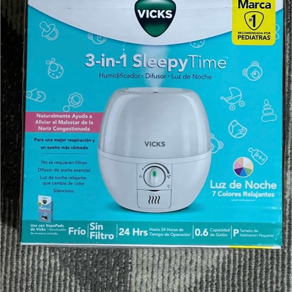 Vicks 3 in 1 Humidifier, Diffuser, Night Light - Picture 4 of 6